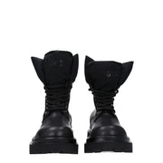 Versace Jeans Black Polyethylene Ankle Boots