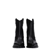 Premiata Black Leather Ankle Boots