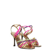 Valentino Garavani Multicolor Leather Stiletto Heel Sandals