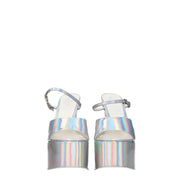 Valentino Garavani Gray Leather Platform Sandals