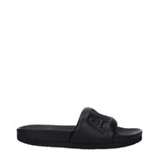 Ambush Black Leather Slippers