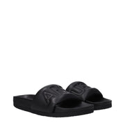 Ambush Black Leather Slippers