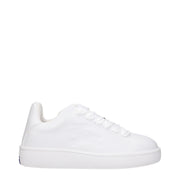 Burberry White Leather Low Top Sneakers