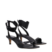 Isabel Marant Black Leather Sandals