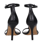 Isabel Marant Black Leather Stiletto Heel Sandals