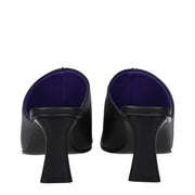 Stella McCartney Black Leather Stiletto Heel Sandals