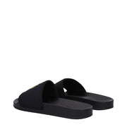Palm Angels Black Fabric Slippers