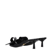Prada Black Leather Sandals