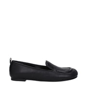 Premiata Black Leather Slip-On Loafers