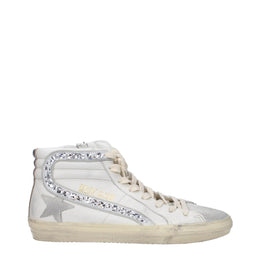 Golden Goose White Leather High Top Sneakers