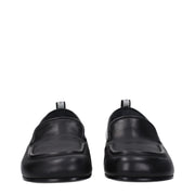 Premiata Black Leather Slip-On Loafers