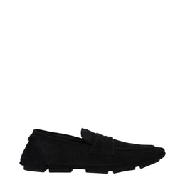 Dolce & Gabbana Black Leather Slip-On Loafers