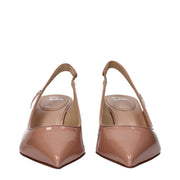 Christian Louboutin Pink Leather Mid Heel Pumps