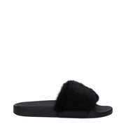 Givenchy Black Cotton Slippers