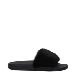 Givenchy Black Cotton Slippers