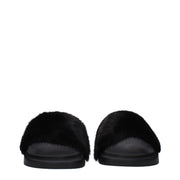 Givenchy Black Cotton Slippers