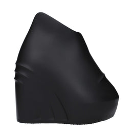 Givenchy Black Cotton Wedge Sandals