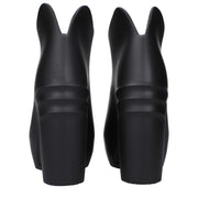 Givenchy Black Cotton Wedge Sandals