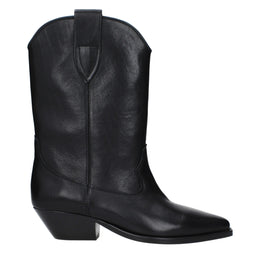 Isabel Marant Black Leather Ankle Boots