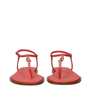Christian Dior Pink Leather Flip-Flop Sandals