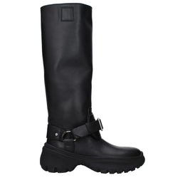 Burberry Black Leather Boots