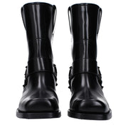Valentino Garavani Black Leather Ankle Boots