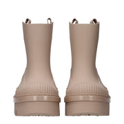 Chloé Pink Cotton Ankle Boots