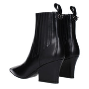 Valentino Garavani Black Leather Ankle Boots