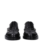 Valentino Garavani Black Leather Oxfords And Derbies