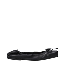 Jacquemus Black Leather Ballet Flats