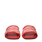 Jimmy Choo Orange Fabric Slippers