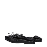 Jacquemus Black Leather Ballet Flats
