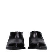 Moschino Black Leather Mules