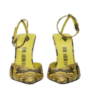The Attico Yellow Leather High Heel Pumps