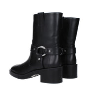 Stuart Weitzman Black Leather Ankle Boots
