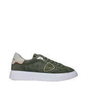 Philippe Model Green Leather Low Top Sneakers