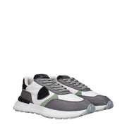 Philippe Model White Fabric Athletic Sneakers
