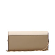 Tory Burch Beige Leather Clutch Bag