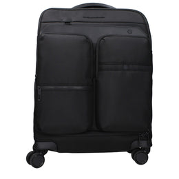 Piquadro Black Fabric Luggage And Travel