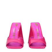 The Attico Pink Leather Platform Sandals