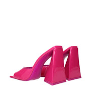 The Attico Pink Leather Platform Sandals