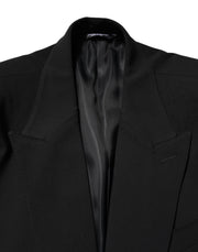 Dolce & Gabbana Black Cotton Single Breasted 2 Piece Suit