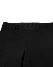 Dolce & Gabbana Black Cotton Single Breasted 2 Piece Suit