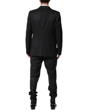 Dolce & Gabbana Dark Gray Wool Single Breasted 2 Piece Suit
