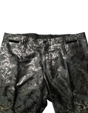 Dolce & Gabbana Metallic Floral Jacquard Silk 2 Piece Suit