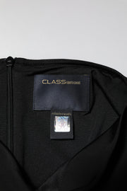 Roberto Cavalli Black Bodycon Short Sleeves Dress