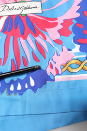 Dolce & Gabbana Multicolor Floral Printed Tunic Blouse Top