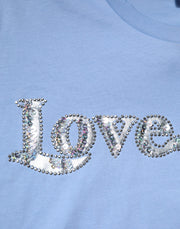 PINKO Blue Love Story Sequined Embellished Short Sleeves T-shirt