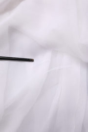 Dolce & Gabbana White Bustier Corset Cropped Chiffon Top