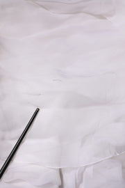 Dolce & Gabbana White Bustier Corset Cropped Chiffon Top